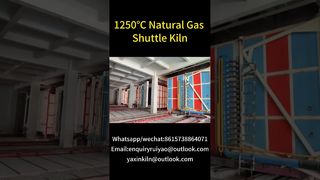 Forno intermittente a 1250°C per prodotti ceramici #kilnmanufacturer #brickfactory #shuttlekiln #gaskiln